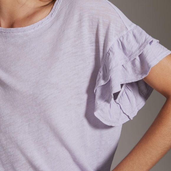 Anthropologie Pilcro Lavender Heritage Femme Tee - Picture 4 of 12